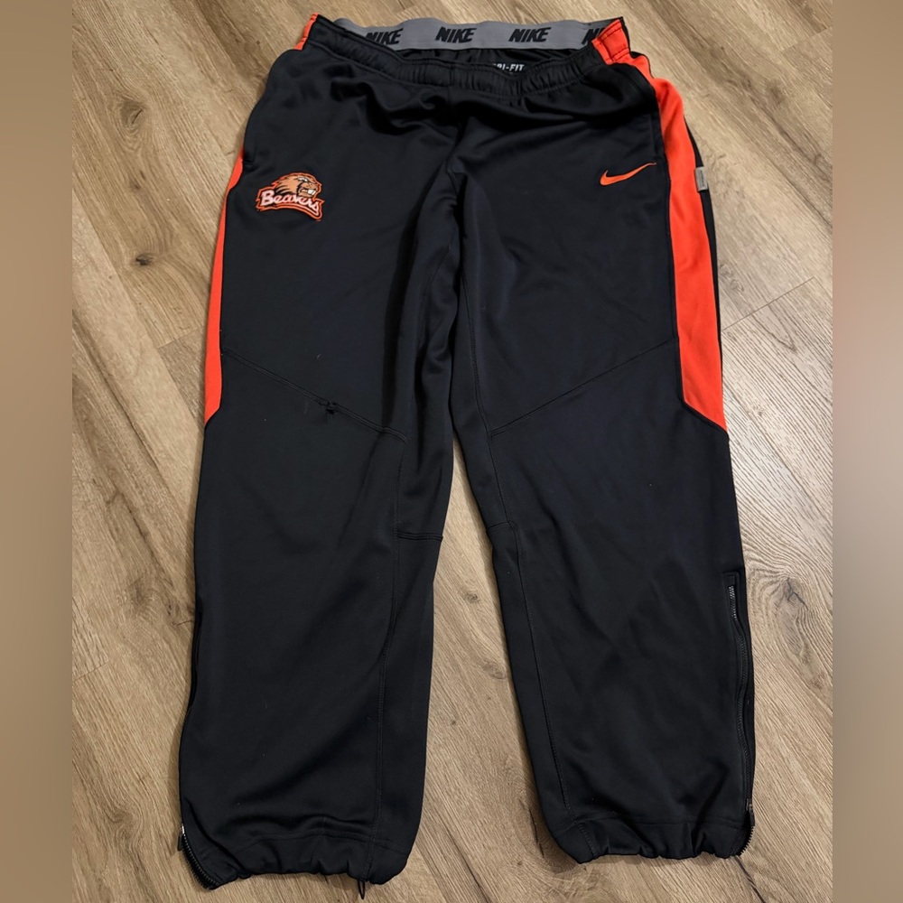 Nike Black Athletic Dri-FIT Compression Shorts with Gray Waistband